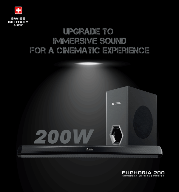 EUPHORIA 200 — 200W TV Soundbar with Subwoofer, HDMI ARC & BT 5.3
