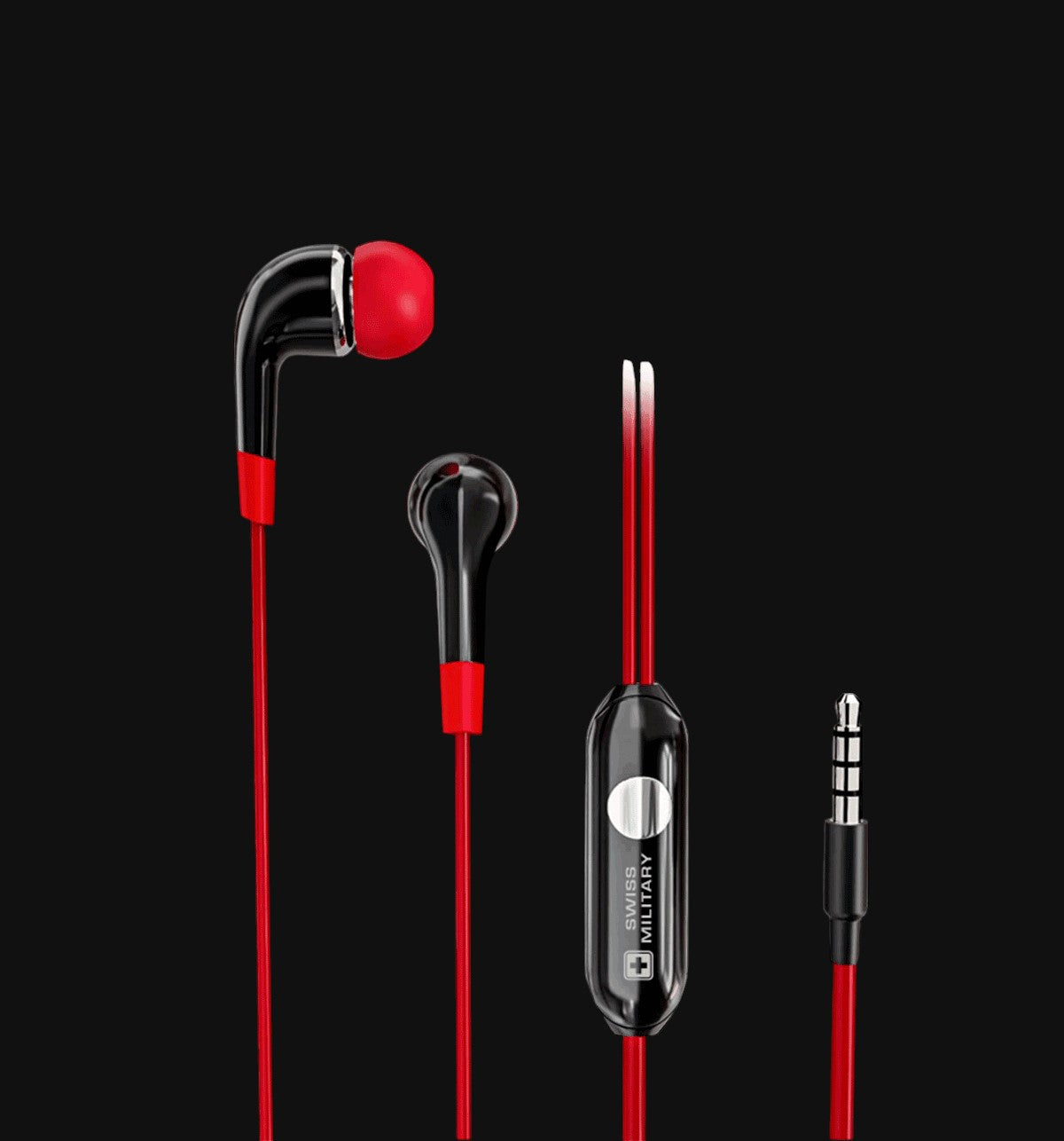 Swiss Military Audio Juice 3 Wired Earphone — 10mm driver, 3.5mm jack, inline mic