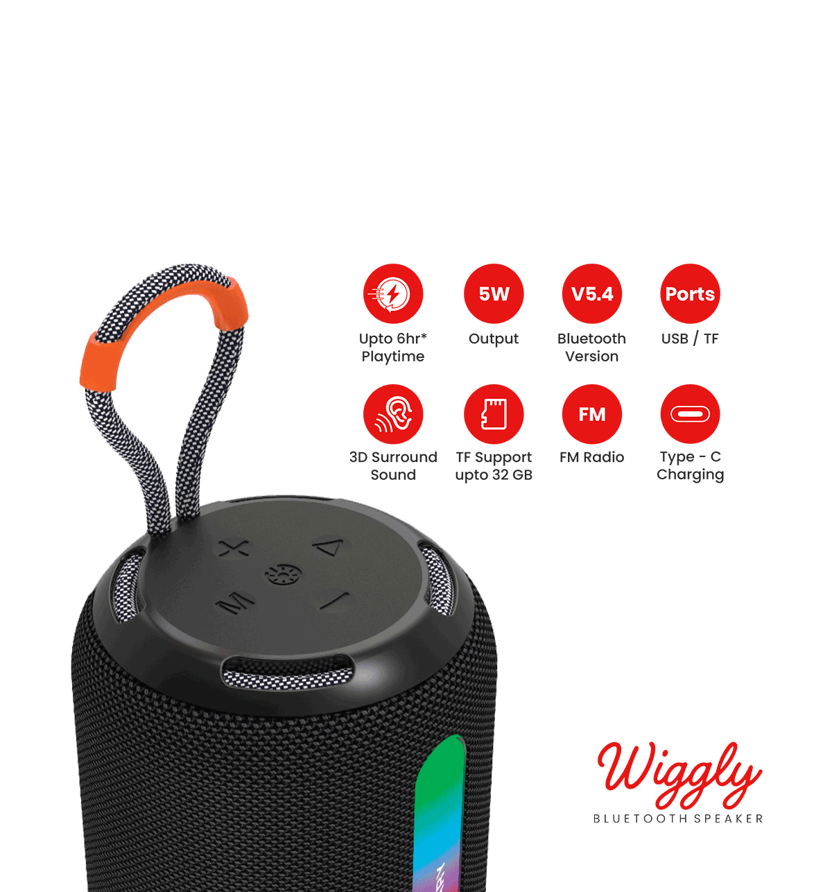 SM BT SPEAKER - WIGGLY