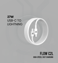 FLOW C2L+ 27W Type-C to Lightning Cable — 1 Meter, Fast Charge