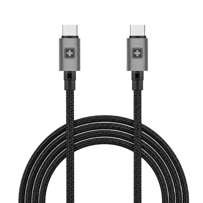 FLOW C2C 100W Type-C to Type-C Cable — 1.5 Meter Braided with E-Mark Chip & PD Fast Charge