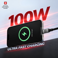 FLOW C2C 100W Type-C to Type-C Cable — 1.5 Meter Braided with E-Mark Chip & PD Fast Charge