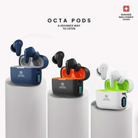 Swiss Military Audio Octa Pods TWS Earbuds — 30 hrs playtime, BT 5.3, side LED display