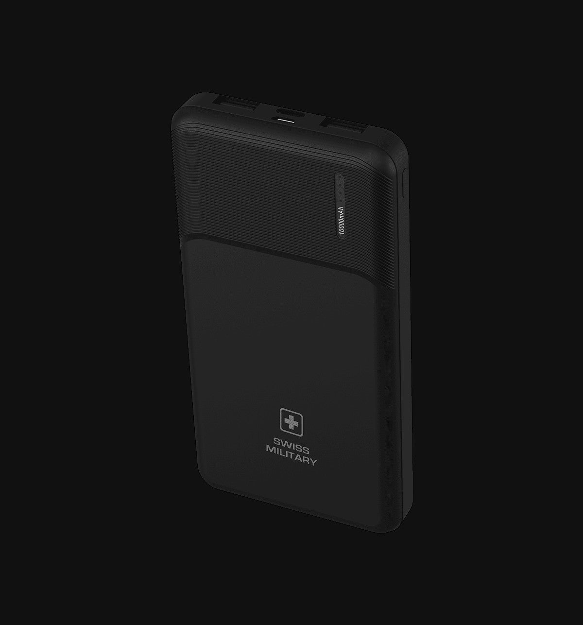 Swiss Military Audio Pulse Power Bank — 10000 mAh, 12W, dual input/output, slim Li-Po