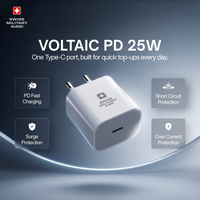 VOLATIC PD 25W Type-C Fast Charger — PD Adapter with Surge & Short Circuit Protection