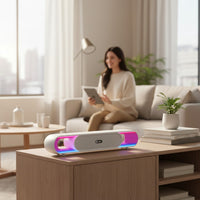 Swiss Military Audio MORTLEY GLEAM 20W Bluetooth soundbar with RGB lighting and TWS mode.