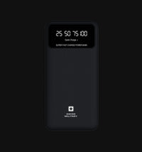 Swiss Military ELECTRA 10K/A black 10000 mAh Li-Polymer power bank with LED percentage indicator and fast charge.